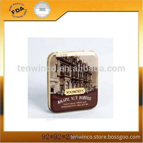 Small Square Tin Boxes ,Quality Printed Candy Tin Cans,Low Price Wholesale Hinged Tin Cans